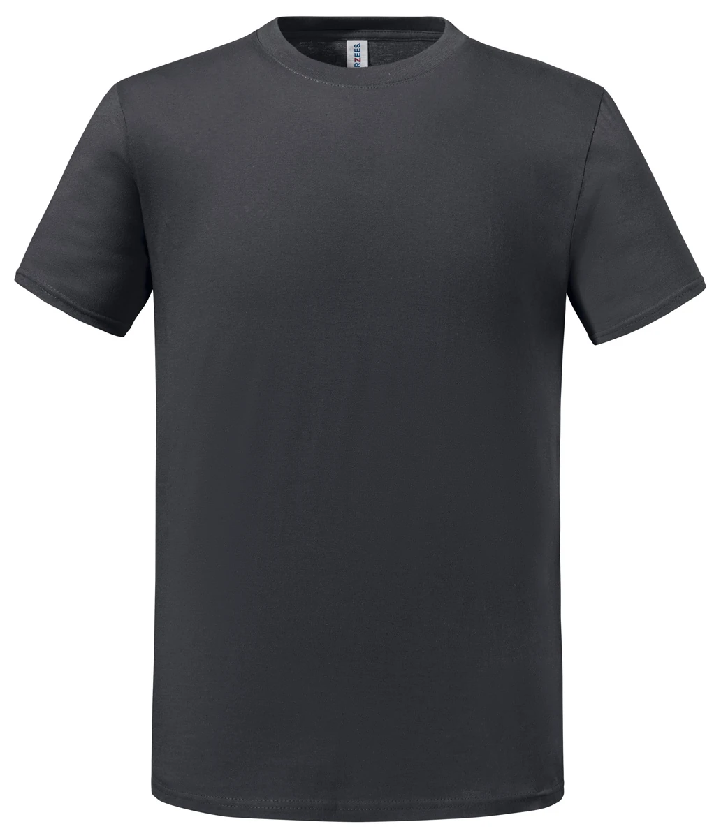 ein charcoal-graues T-Shirt der marke Jerzees