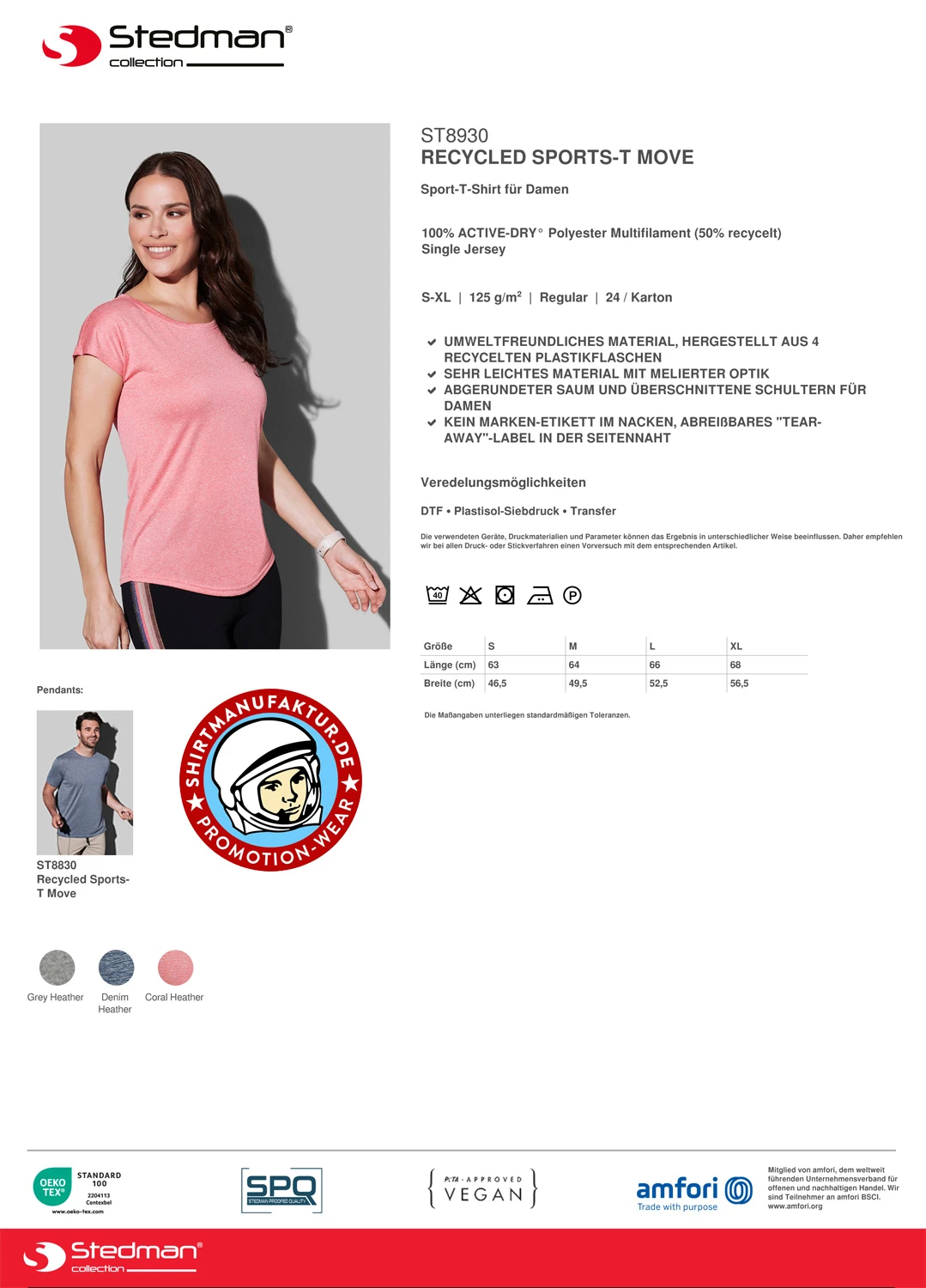 Stedman Women Recycled Sports-T Move