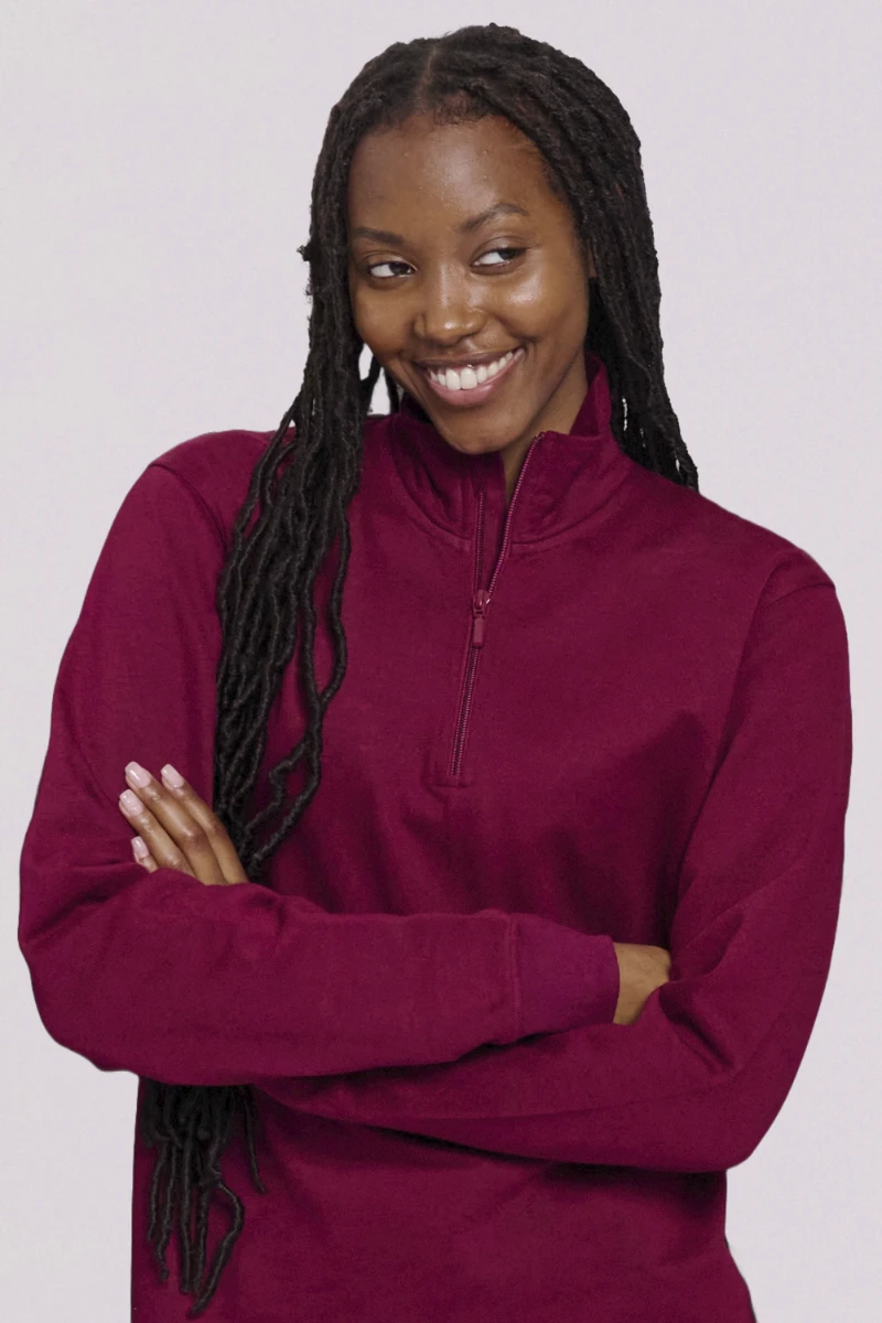 Neutral Unisex Quarter Zip Sweatshirt