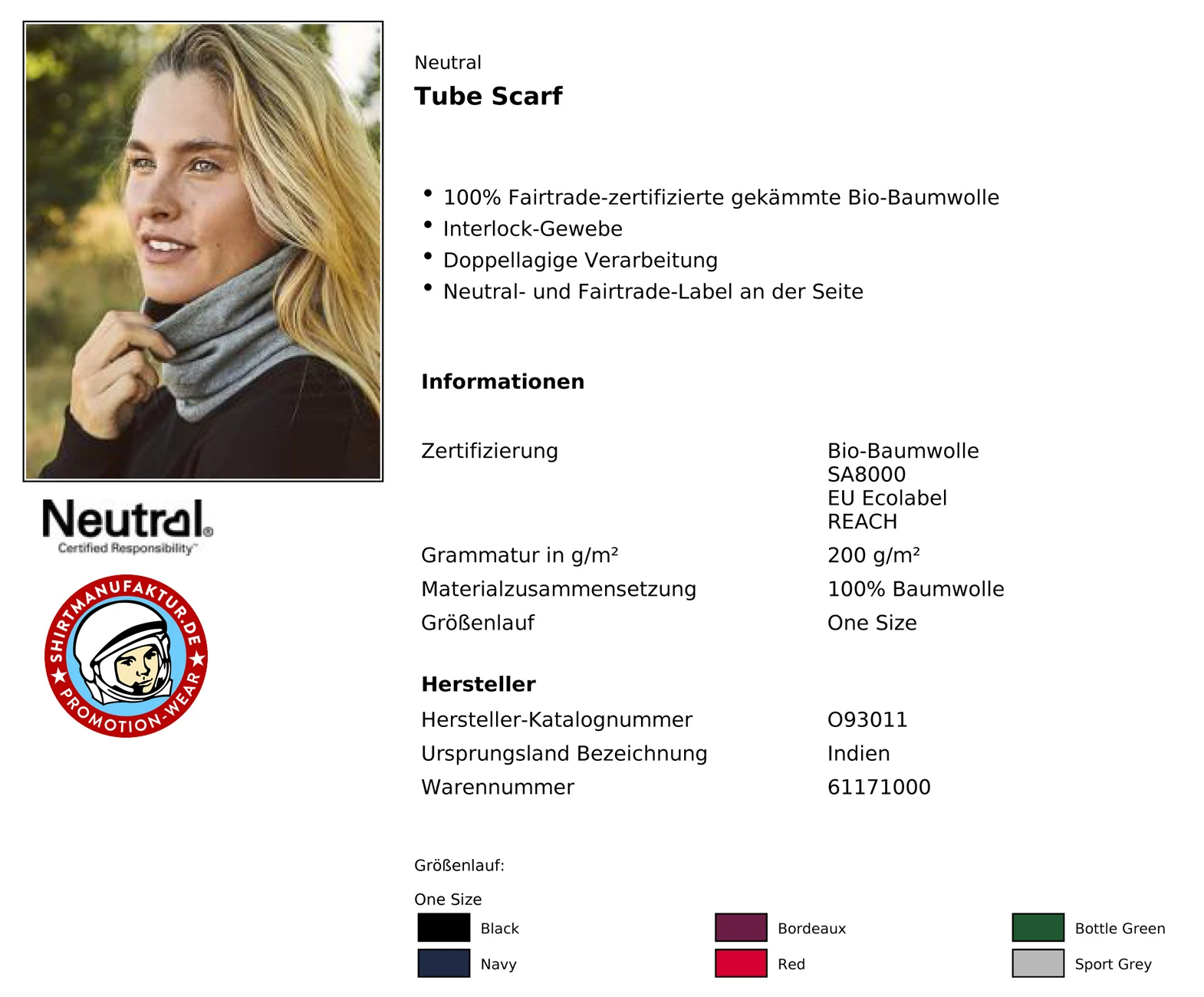 Neutral Tube Scarf