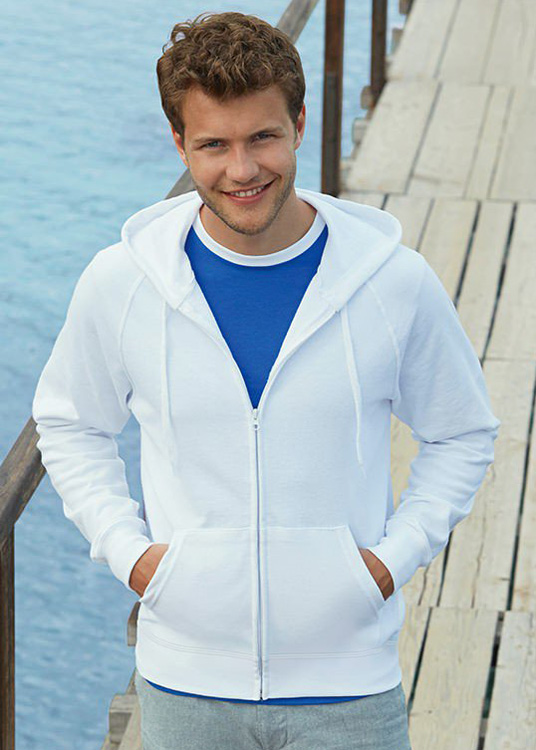 Fruit of the Loom Lightweight Hooded Sweat Jacket