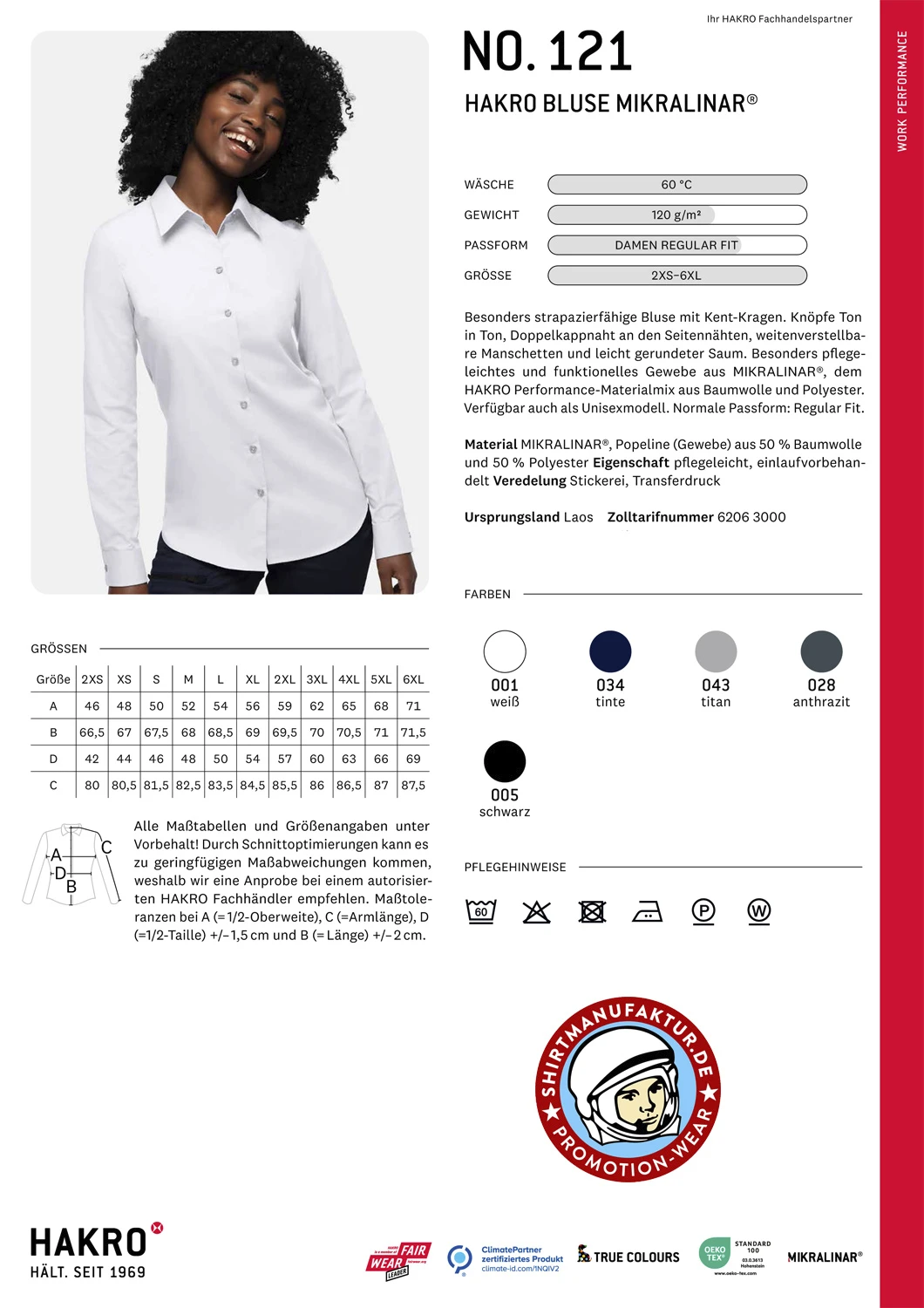 Hakro Ladies Blouse Mikralinar