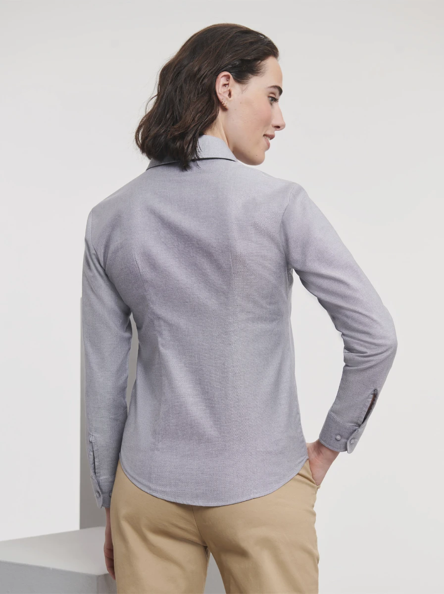 Russell Ladies Long Sleeve Tailored Oxford Blouse