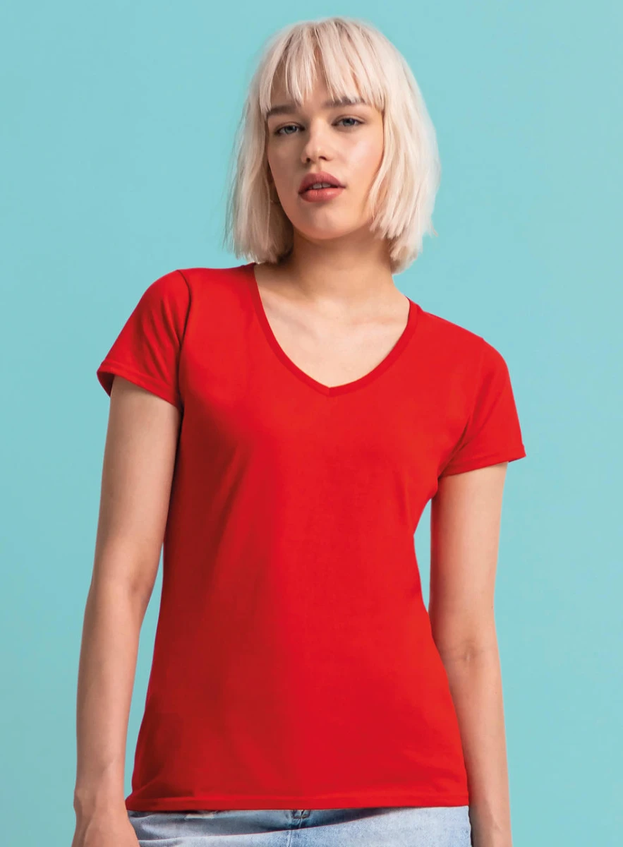 Fruit of the Loom Ladies Iconic 150 V-Neck T