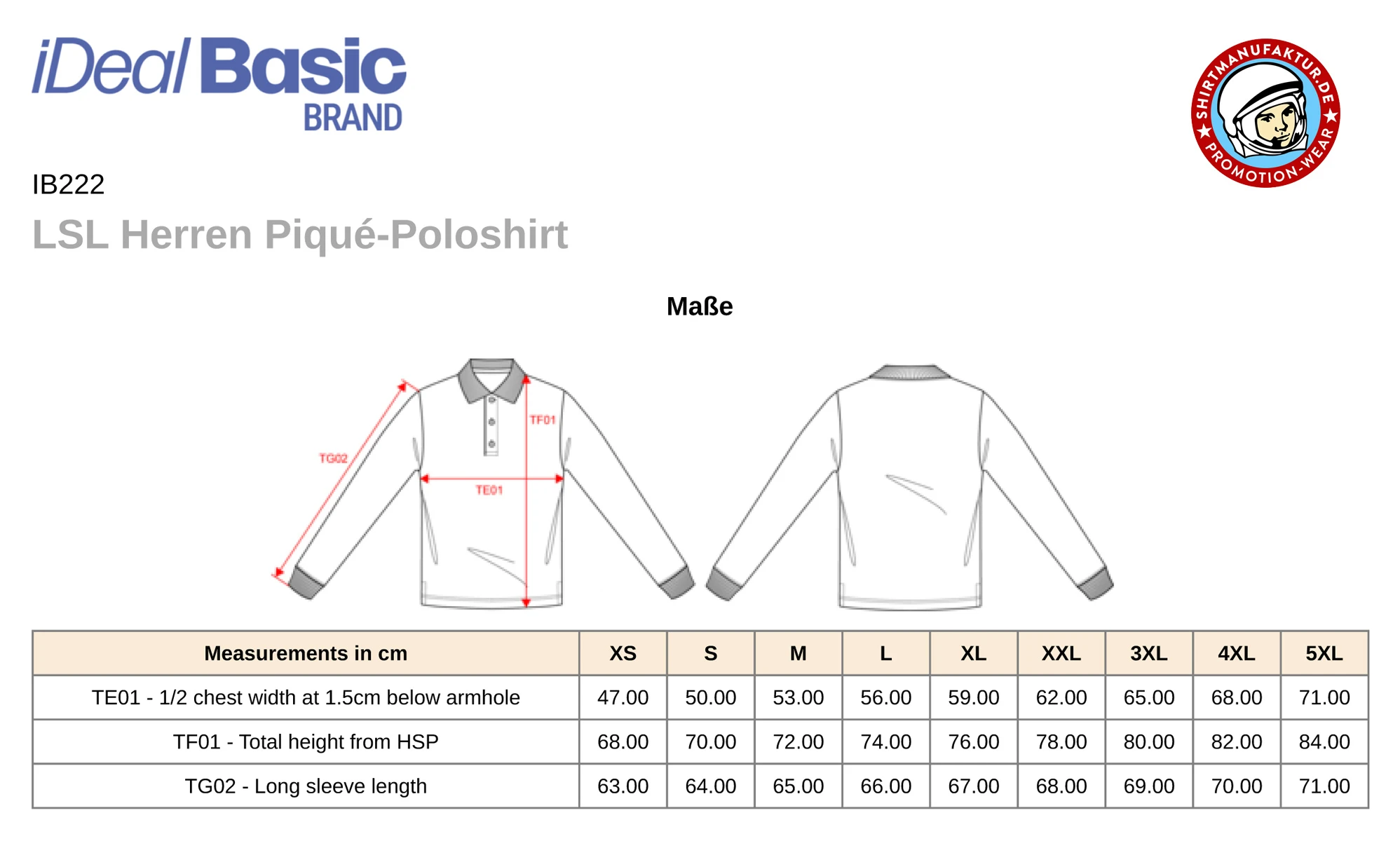 Ideal Basic Mens Longsleeve Piqué 200 Polo