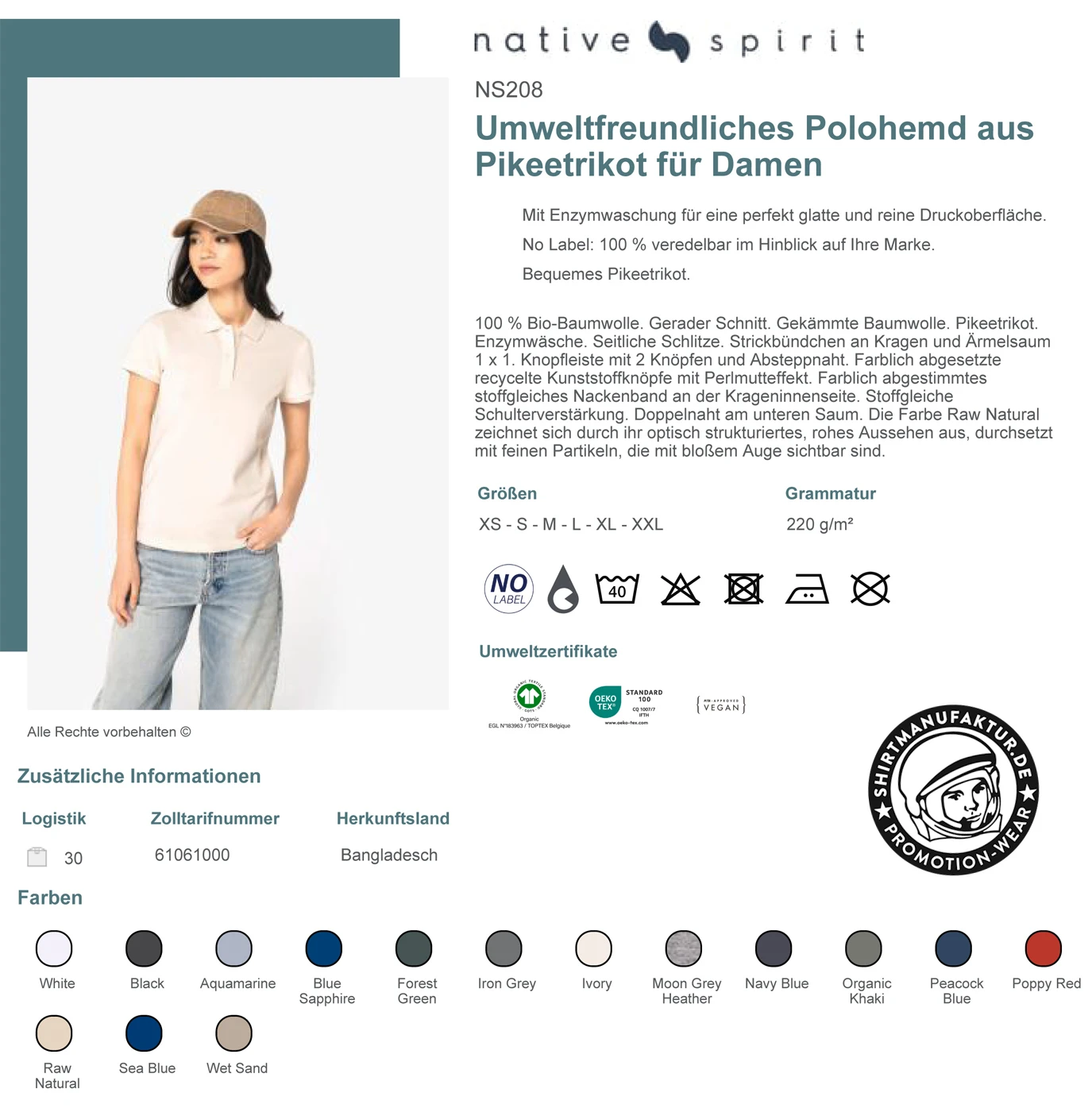 Native Spirit Ladies Piqué Polo