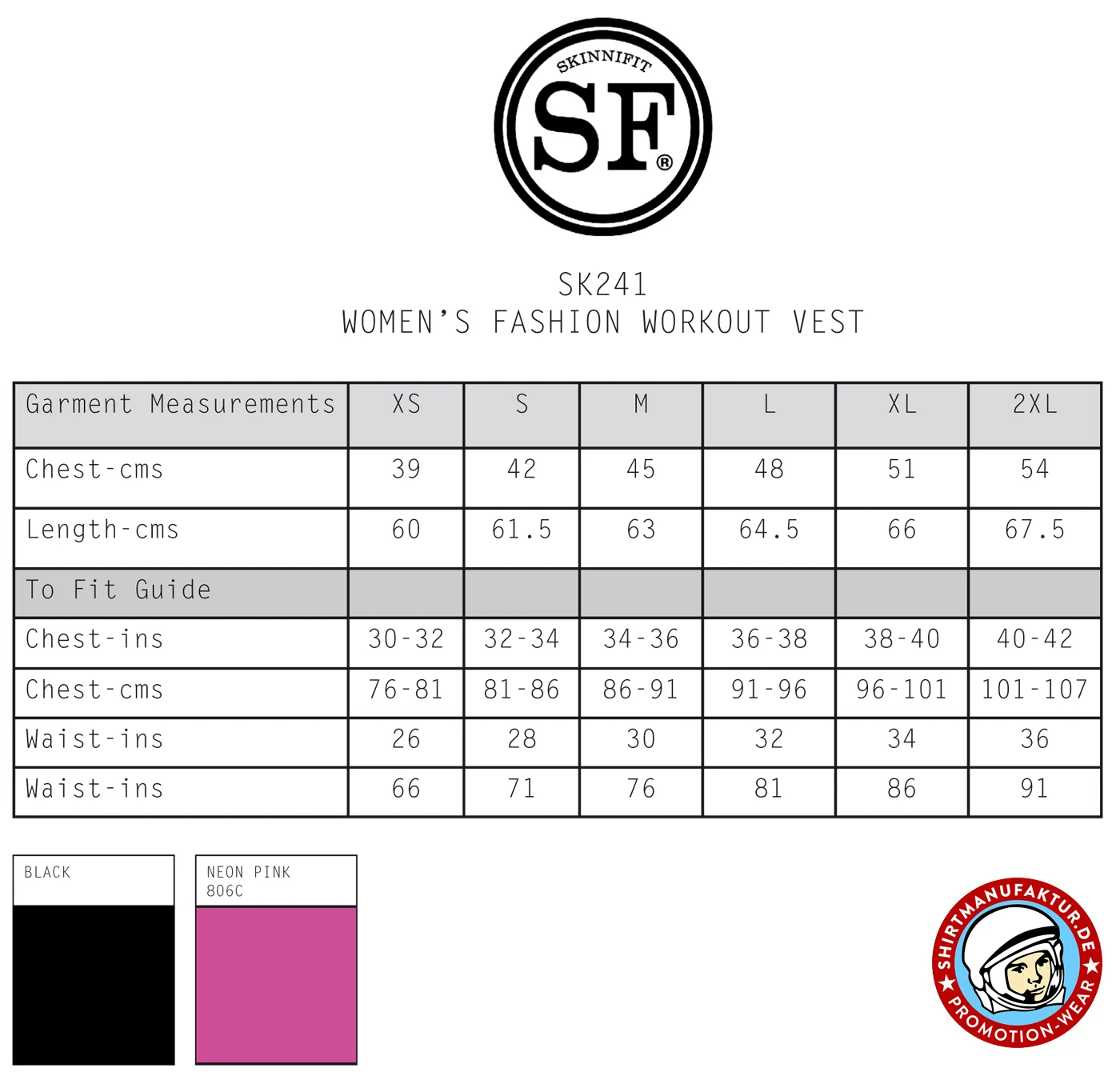 SkinniFit Womens Fashion Workout Vest