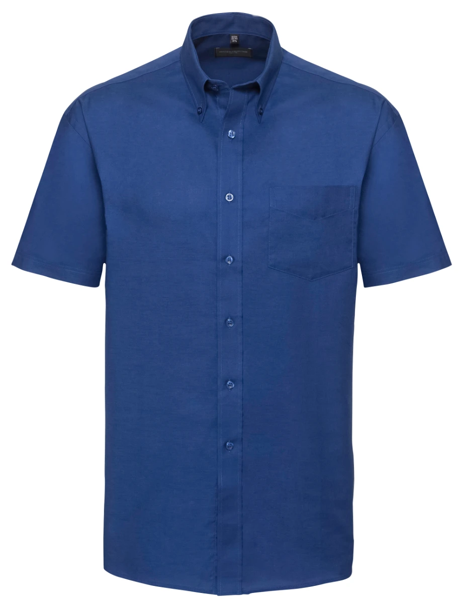 Russell Mens Short Sleeve Oxford Shirt