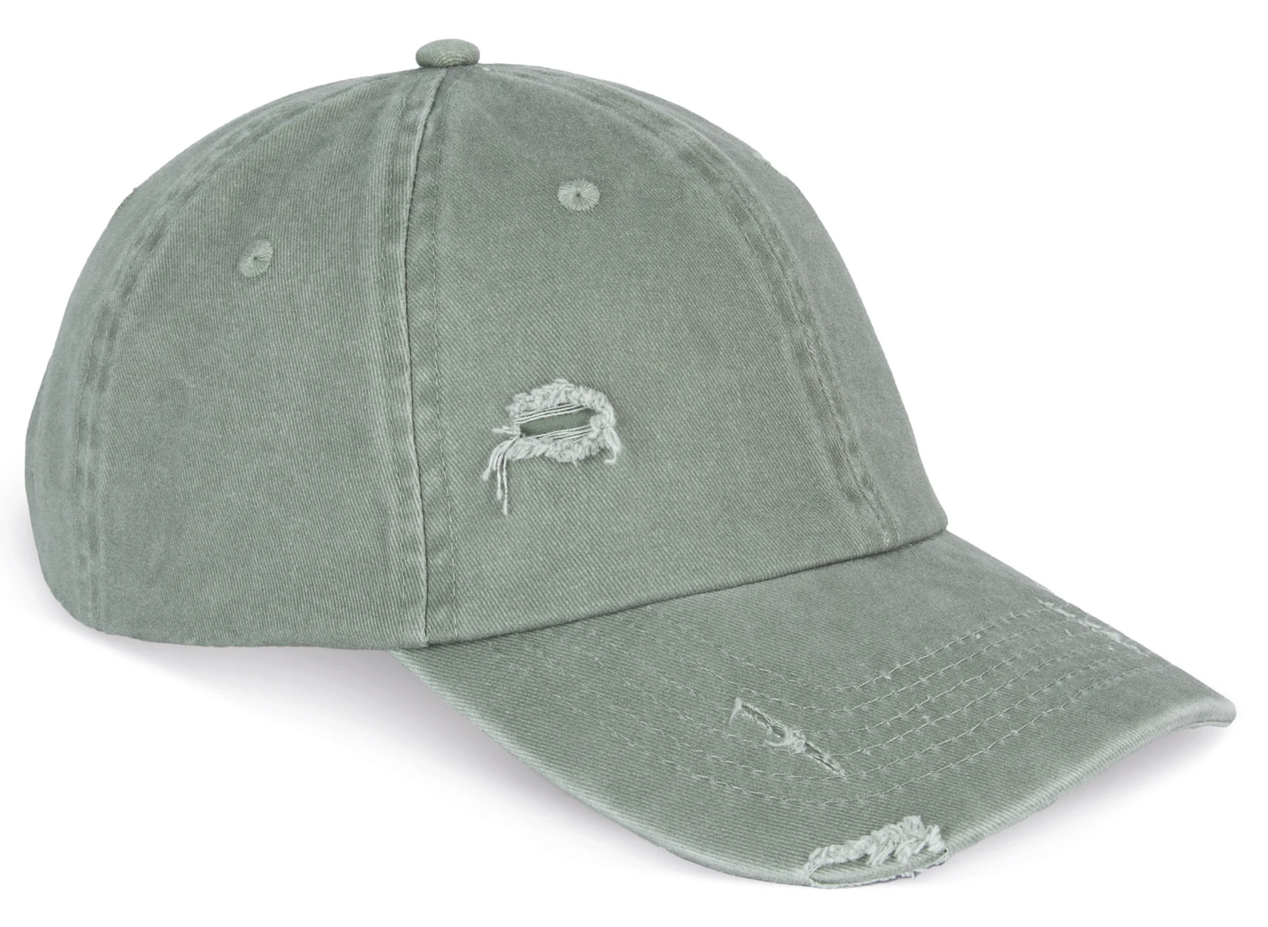 Native Spirit Organic 6-Panel Cap Torn Look