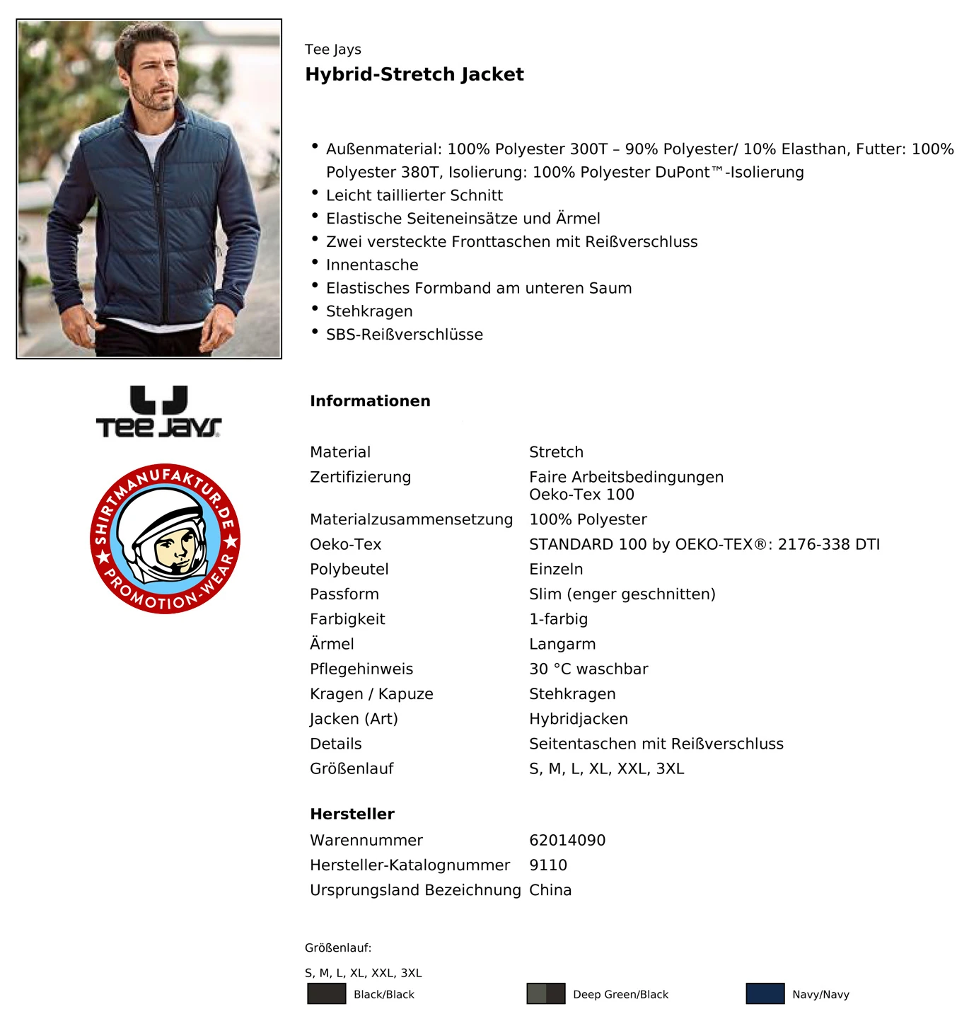 Tee Jays Hybrid-Stretch Jacket