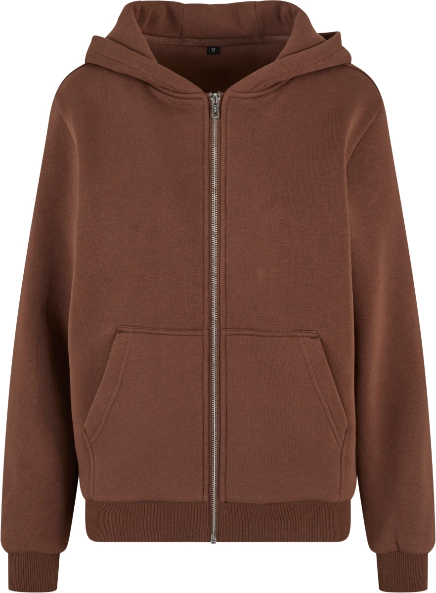 Build Your Brand Ladies Fluffy Zip Hoody