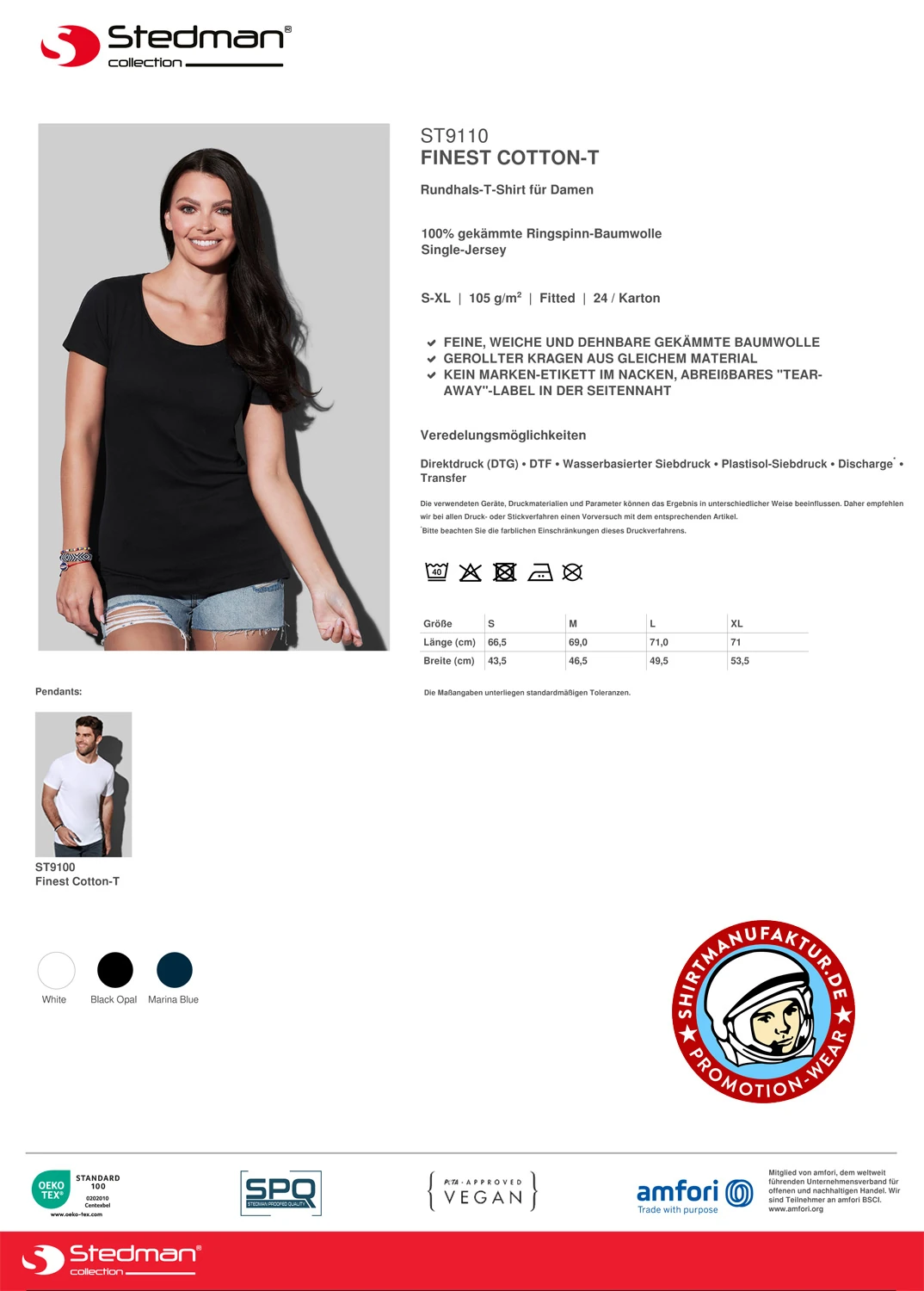 Stedman Womens Finest Cotton-T 