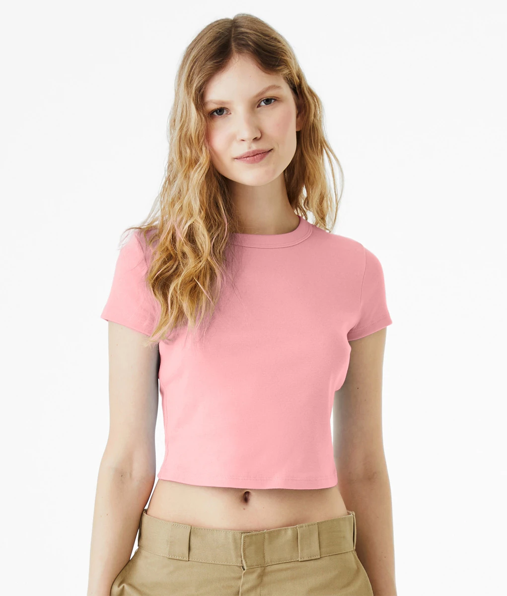 Bella Womens Micro Rib Baby Tee
