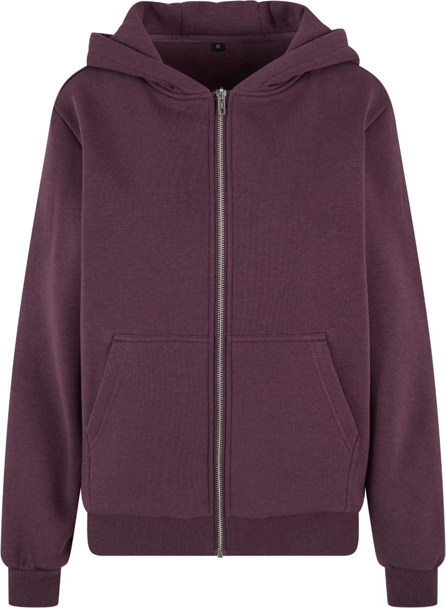 Build Your Brand Ladies Fluffy Zip Hoody