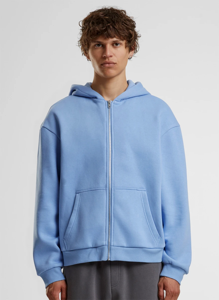 Build Your Brand Fluffy Zip Hoody
