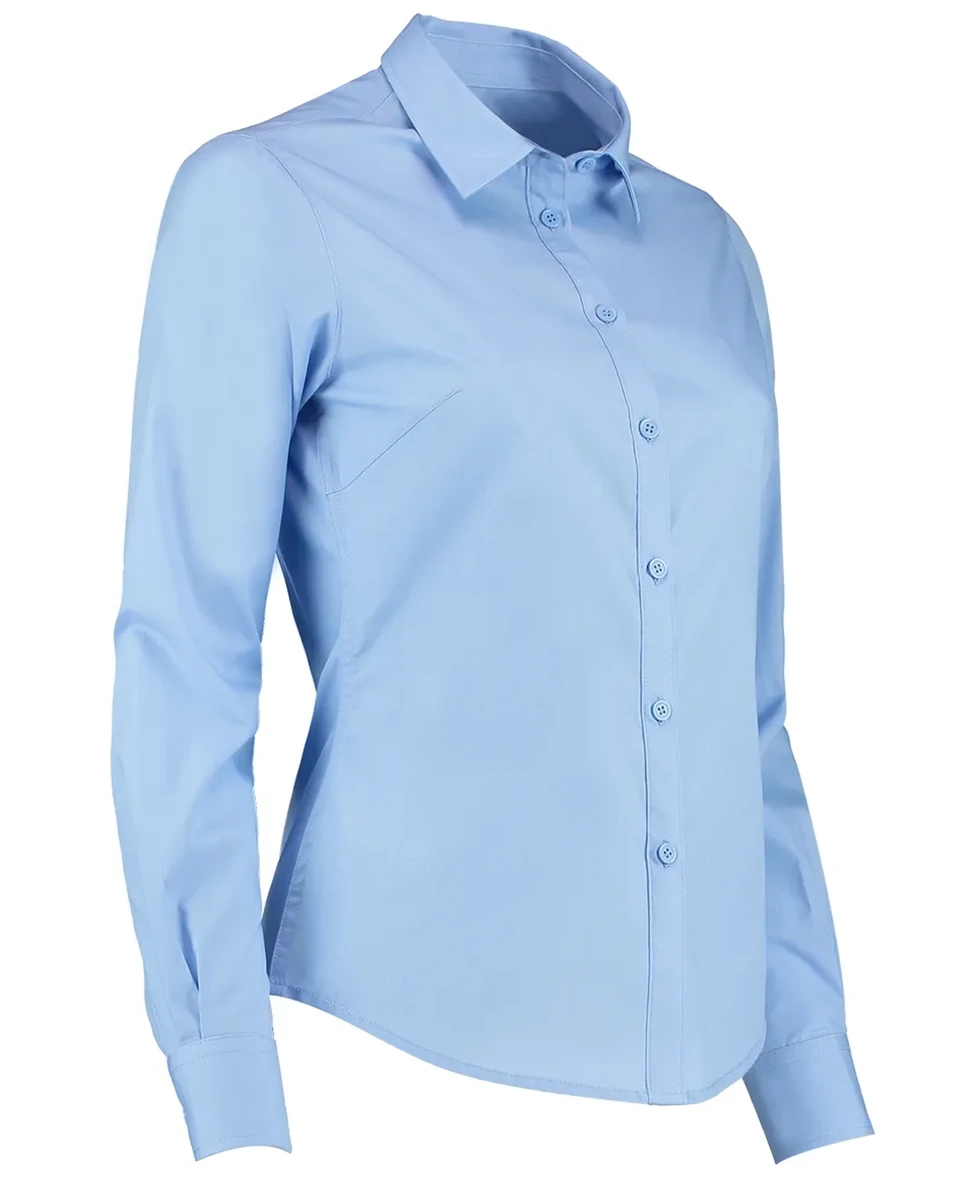 Kustom Kit Womens Poplin Blouse Longsleeve