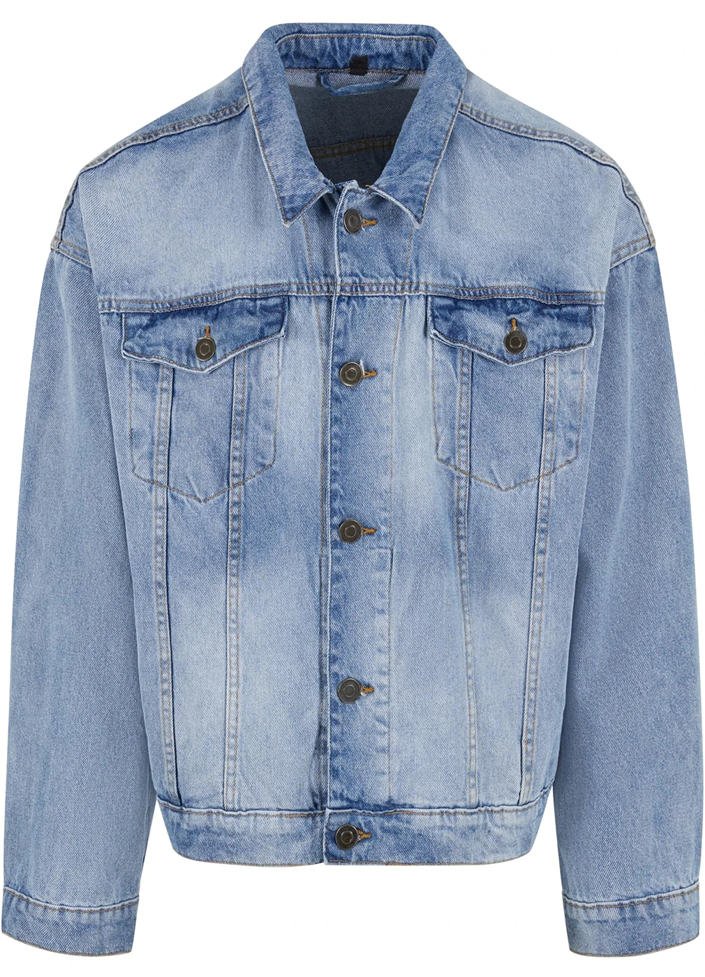 Build Your Brand Heavy Ounce Boxy Denim Jacket