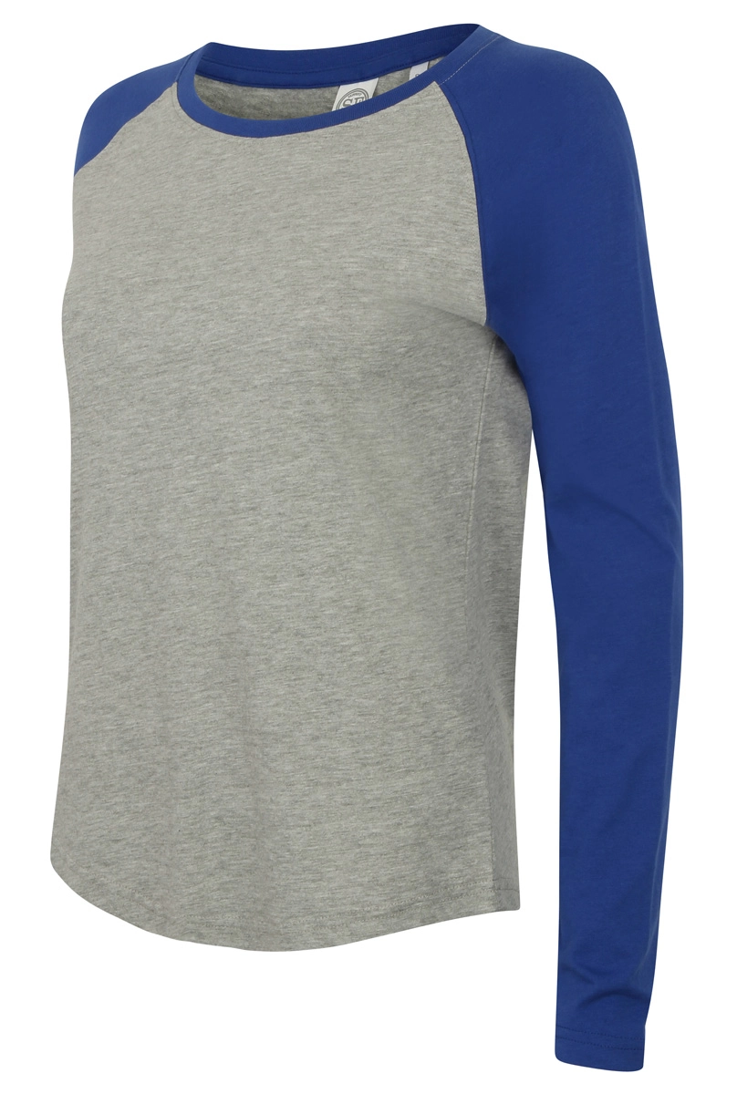 SkinniFit Womens Long Sleeved Baseball T