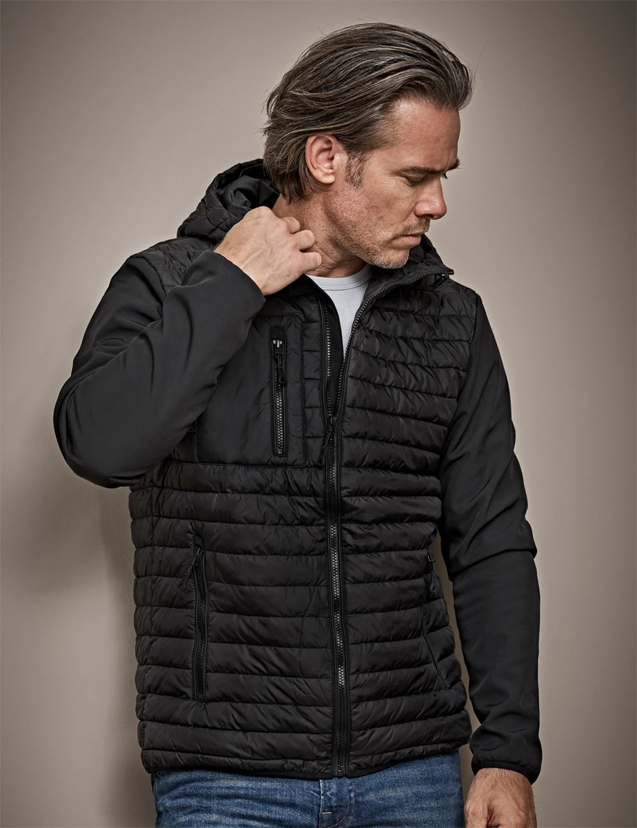 Tee Jays Mens Hooded Crossover Jacket