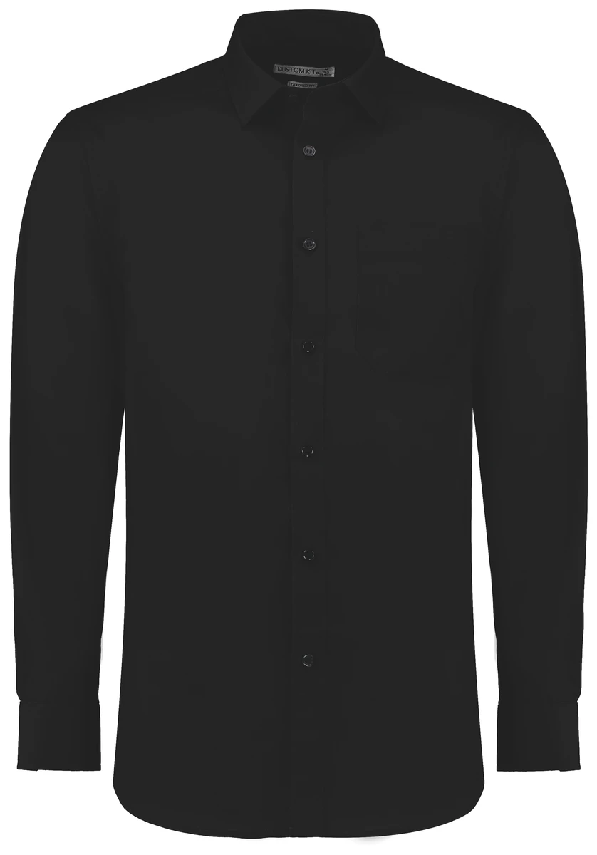 Kustom Kit Tailored Fit Poplin Shirt Longsleeve