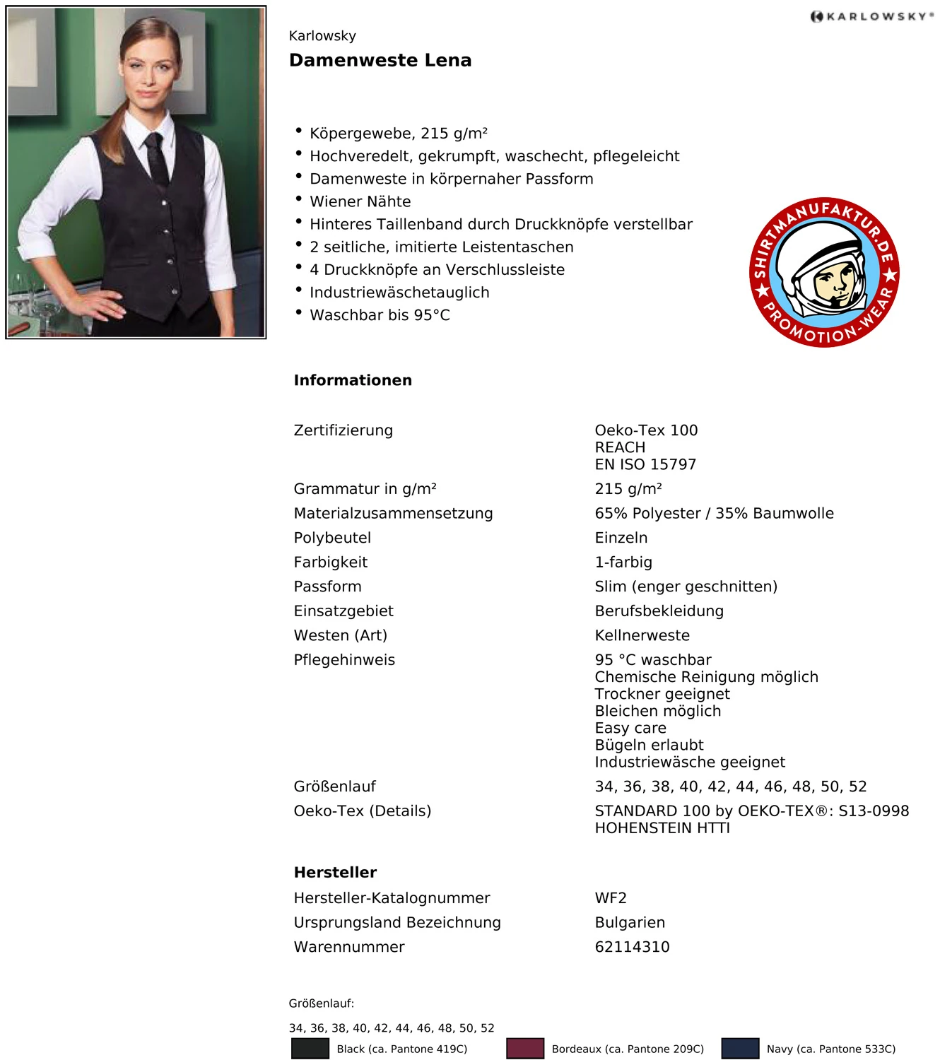 Karlowsky Damenweste Lena