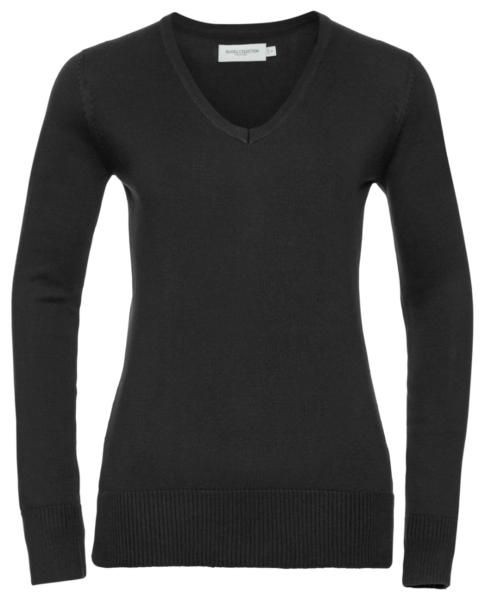 Russell Ladies V-Neck Knitted Pullover