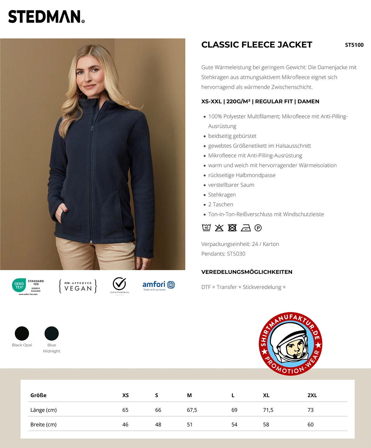 Stedman Women Classic Fleece Jacket