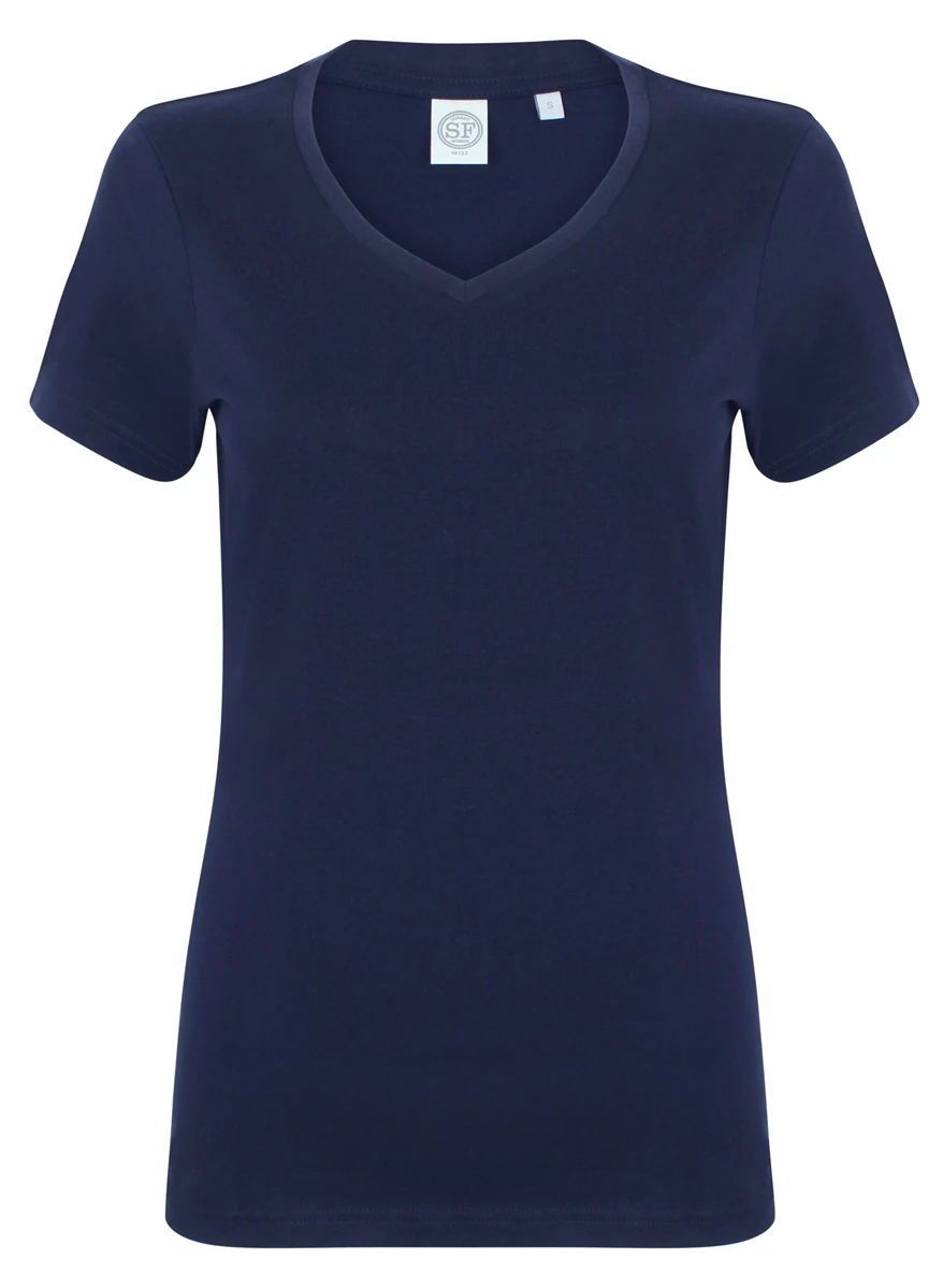 SkinniFit Womens Feel Good Stretch V-Neck T