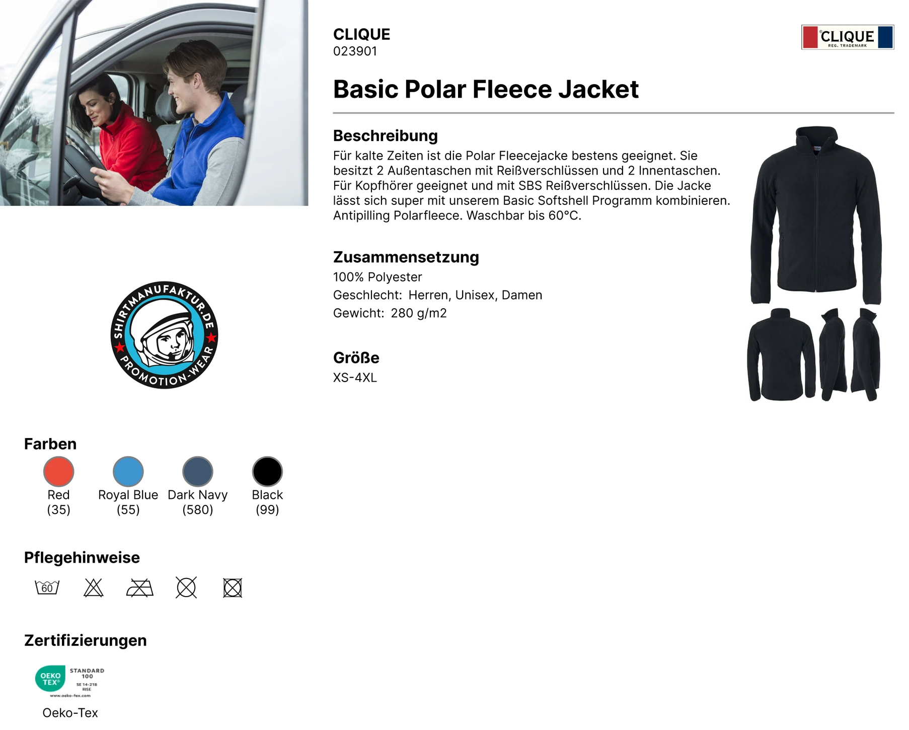 Clique Basic Polar Fleece Jacket