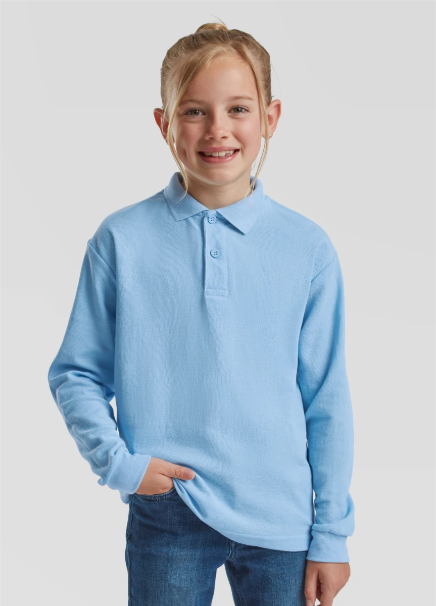 Fruit of the Loom Kids Longsleeve 65/35 Polo