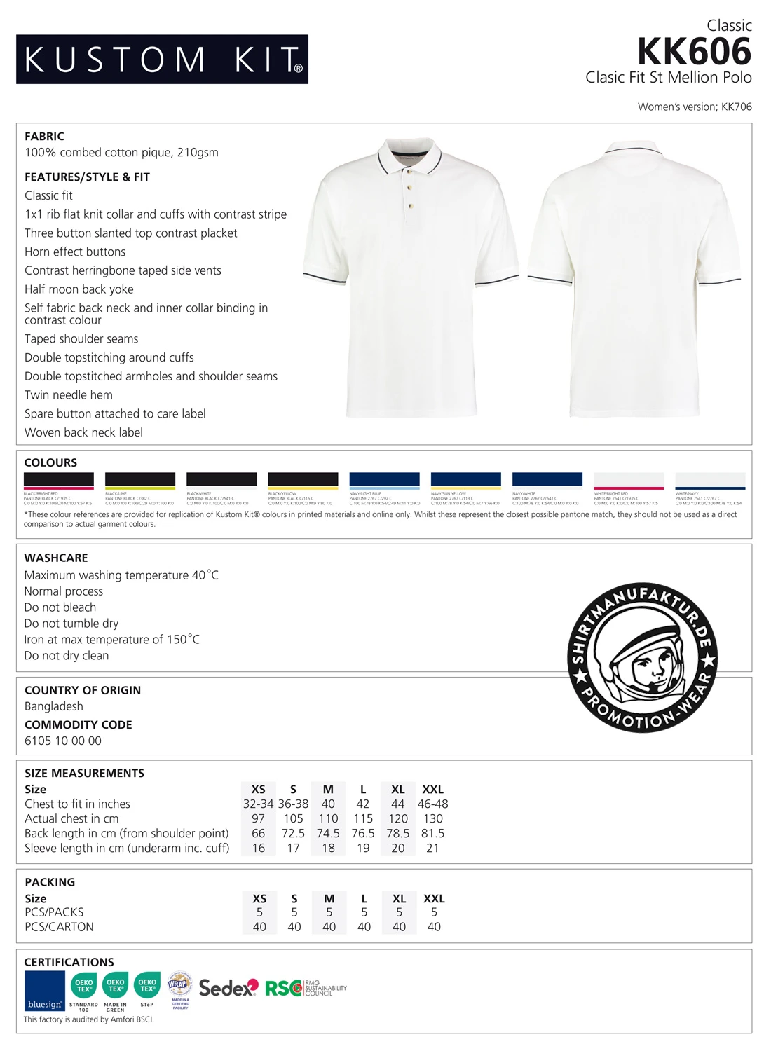Kustom Kit Mens St. Mellion Polo