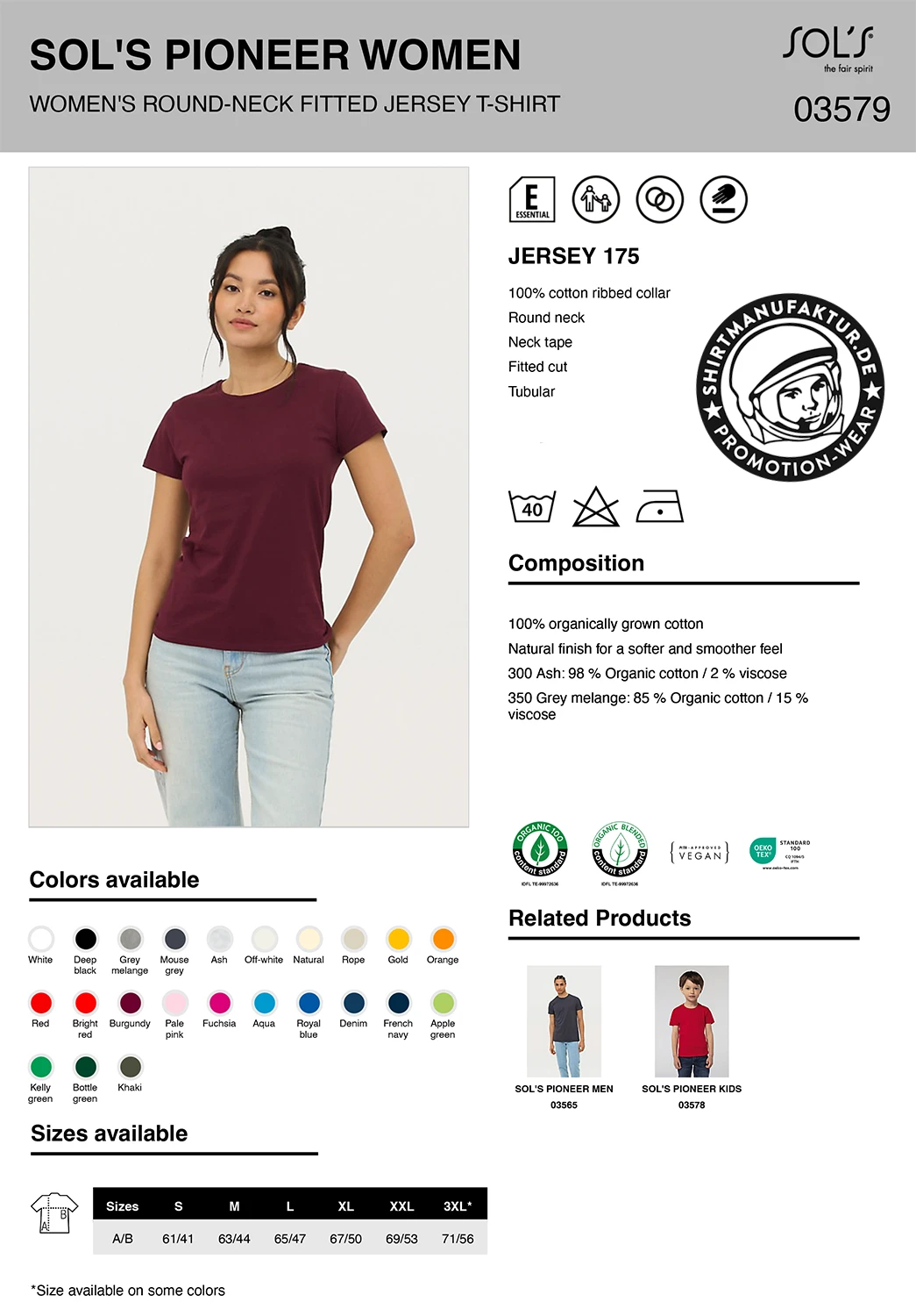 Sol's Womens Pioneer T-Shirt