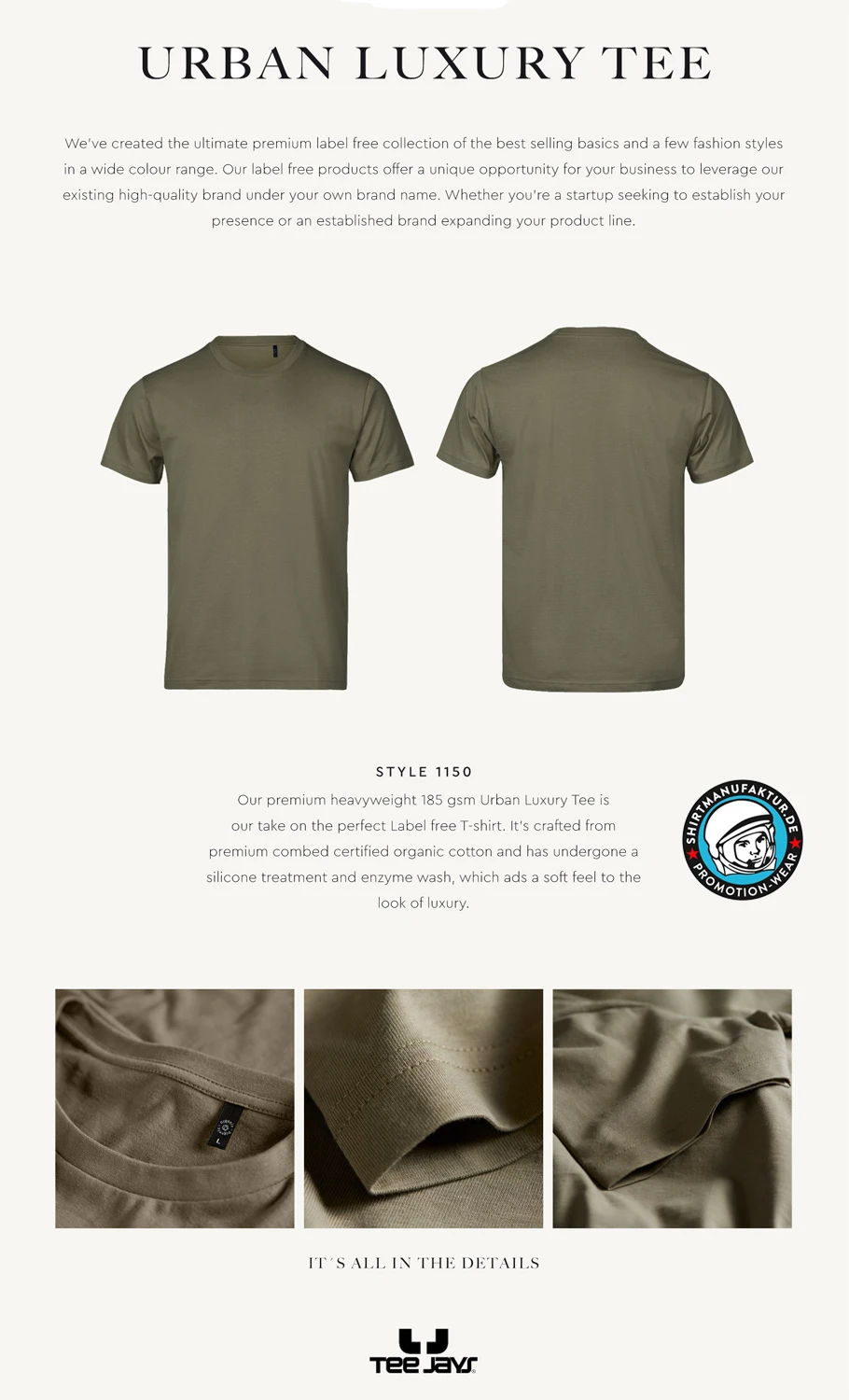 Tee Jays Urban Luxury Tee