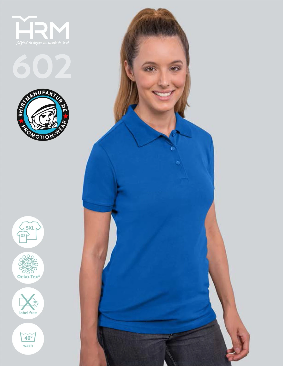 HRM Womens Luxury Stretch Polo