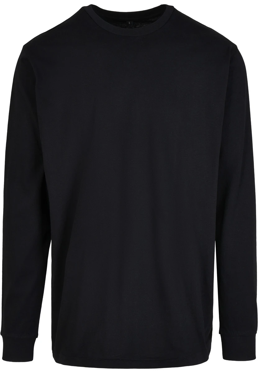 Build Your Brand, Organic Longsleeve BY150, schwarz