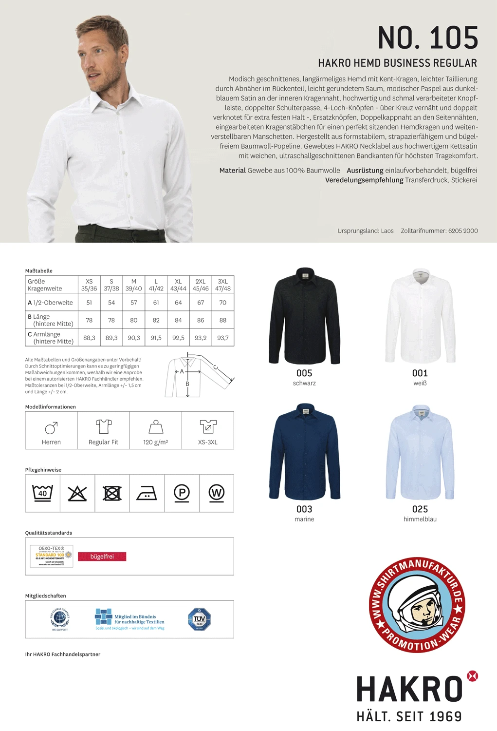 Hakro Longsleeve Business Shirt