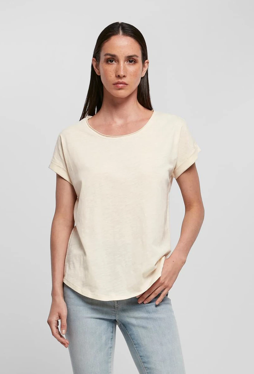 Build Your Brand Ladies Long Slub Tee