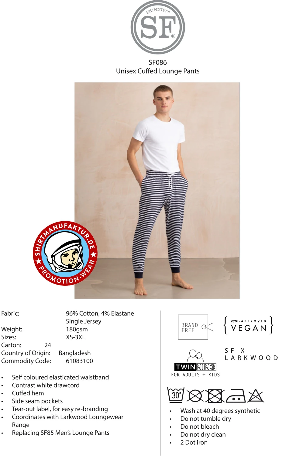 SkinniFit Unisex Cuffed Lounge Pants