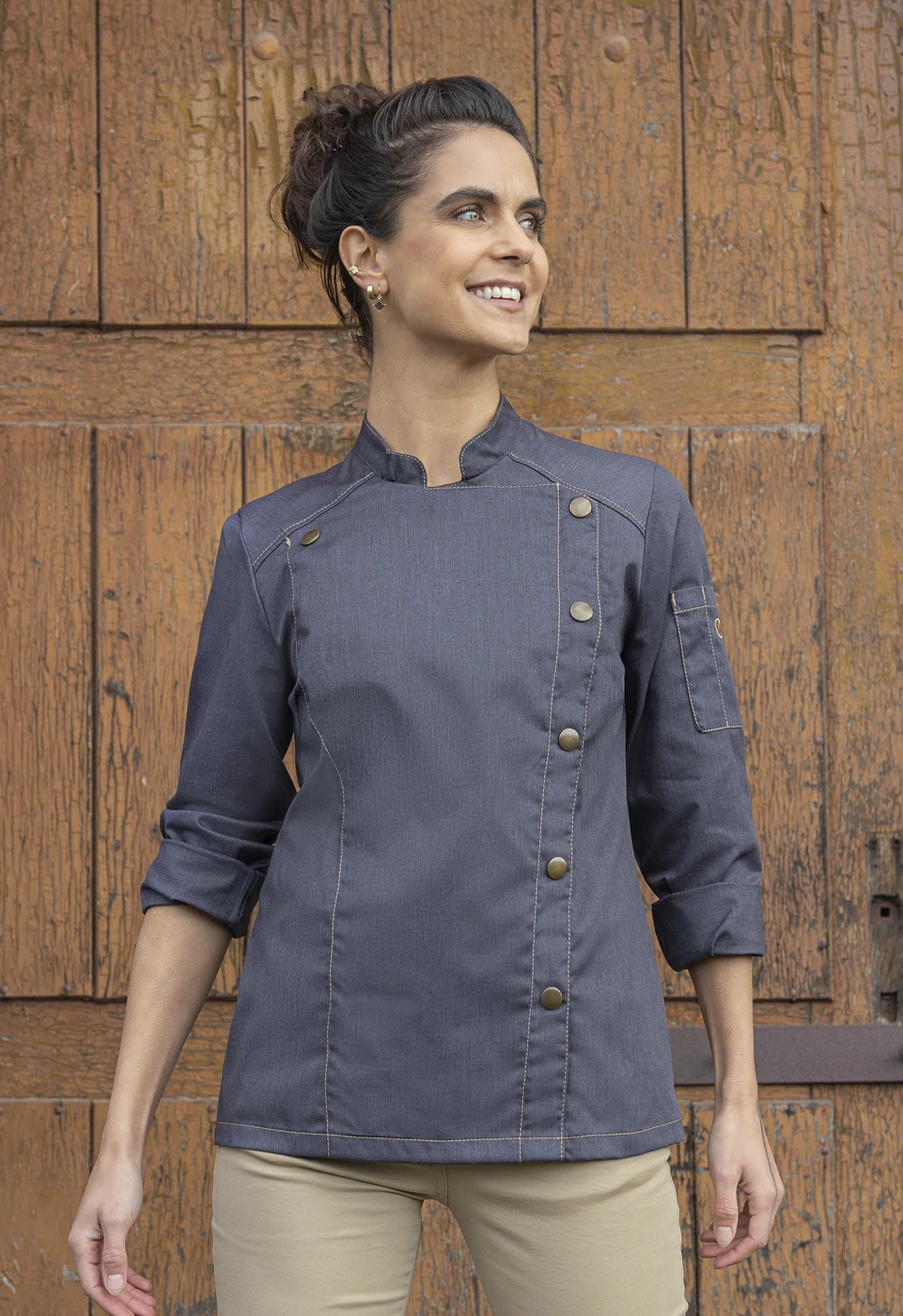 Karlowsky Damenkochjacke Jeans-Style