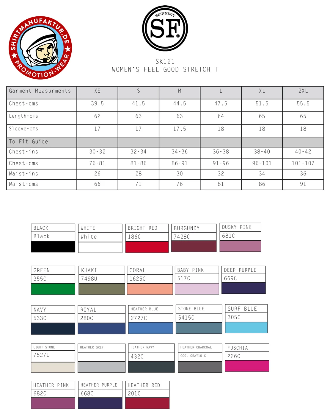 SkinniFit Womens Feel Good Stretch T