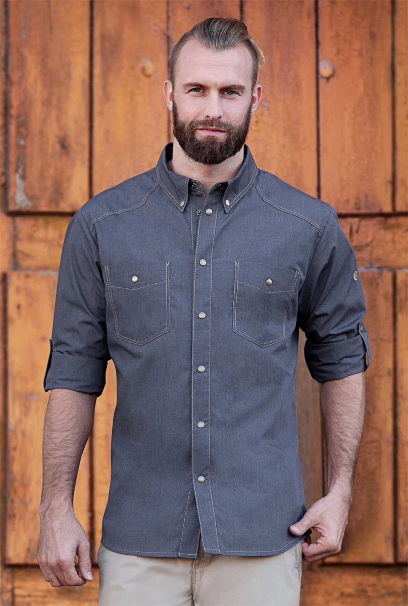Karlowsky Button Down Kochhemd Jeans-Style