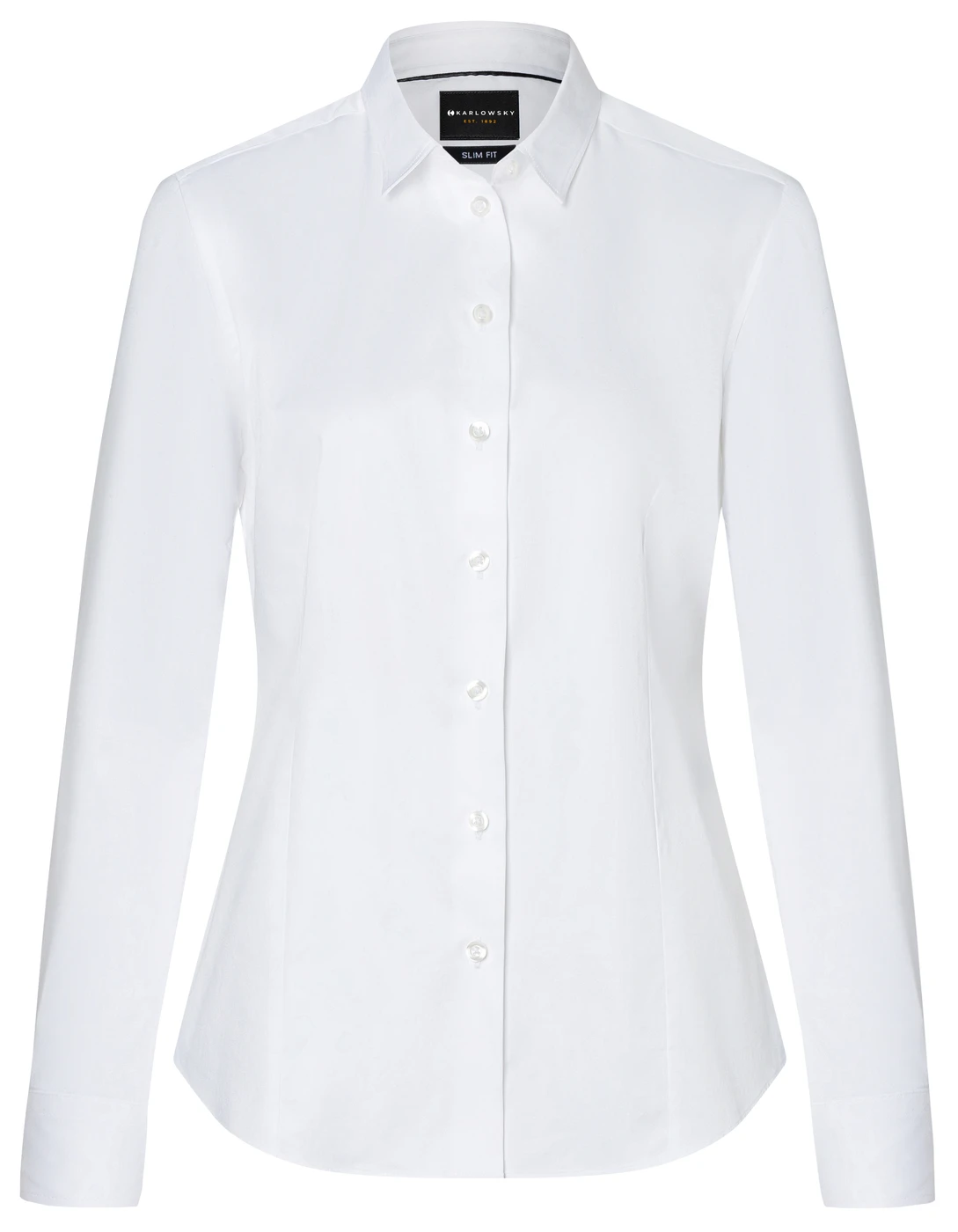 Karlowsky Langarm Damenbluse Active-Stretch Slim-Fit