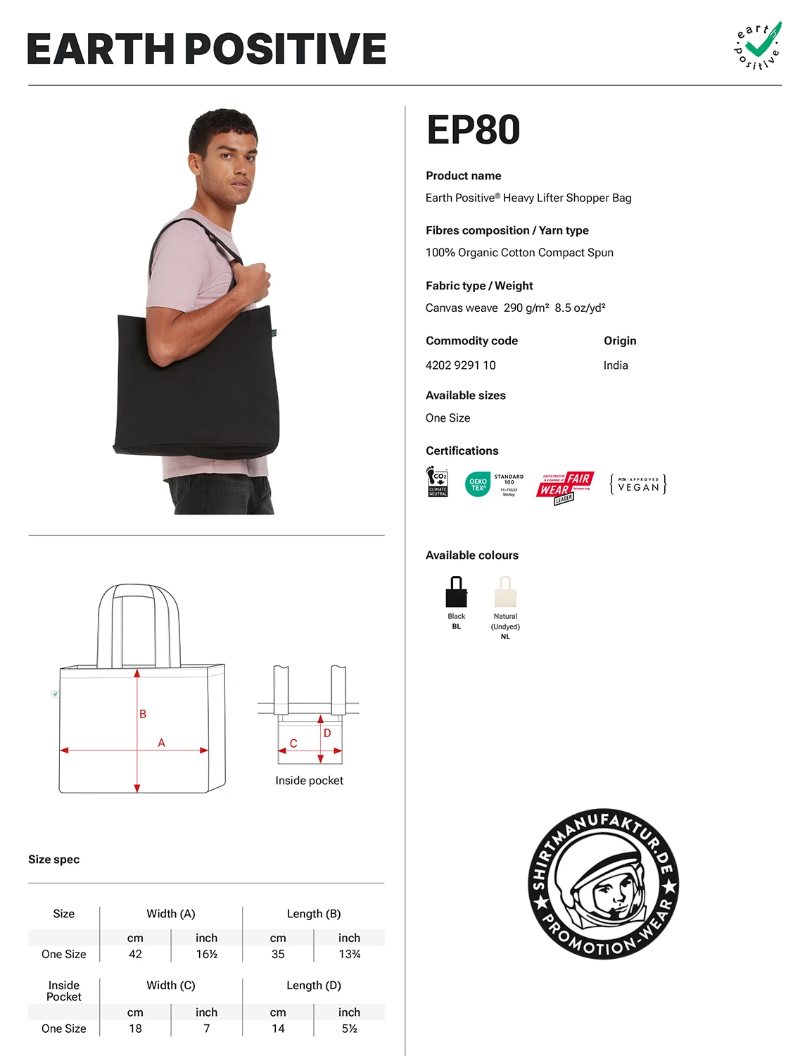 Earth Positive Heavy Lifter Shopper Bag