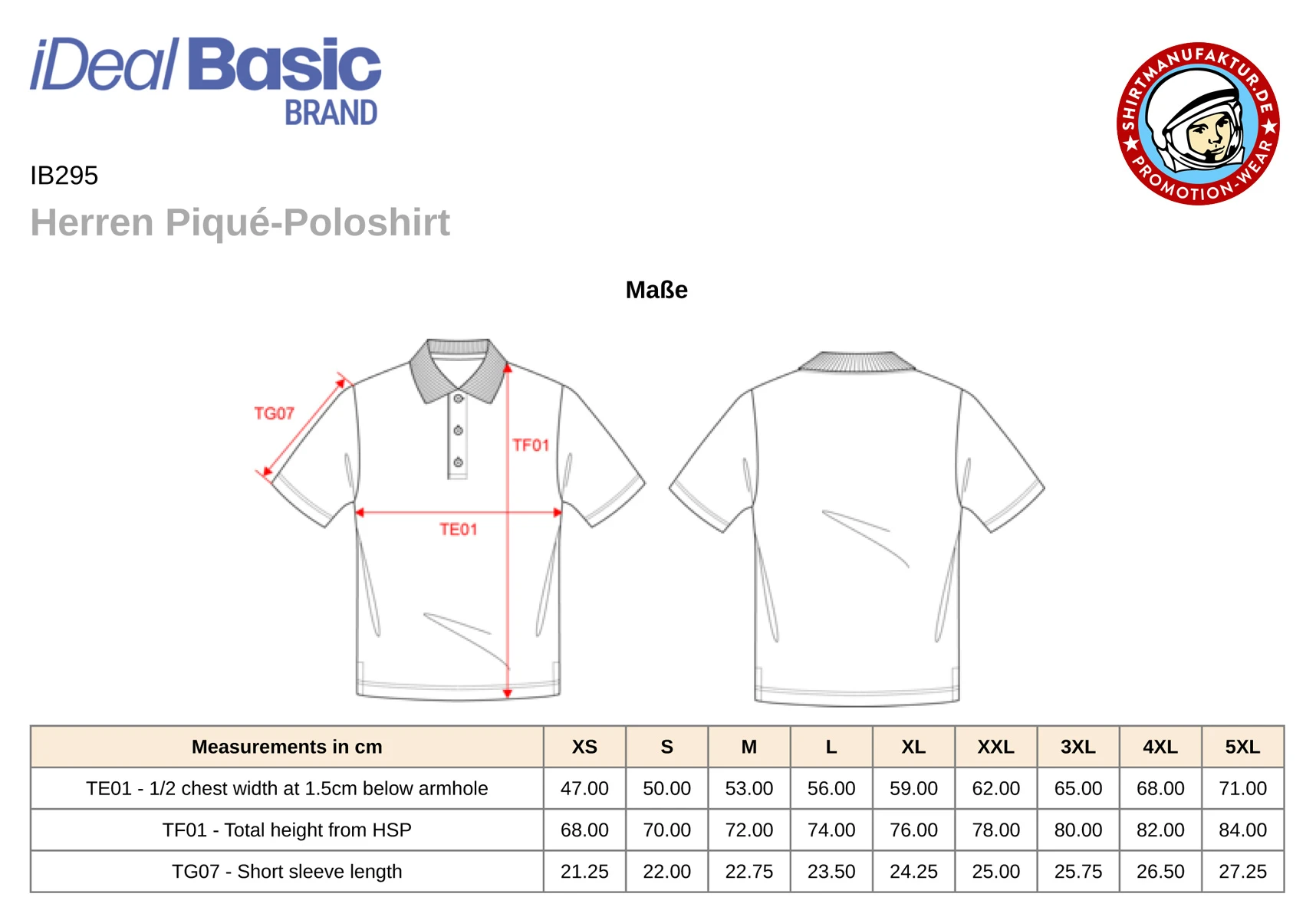 Ideal Basic Mens Piqué 180 Polo