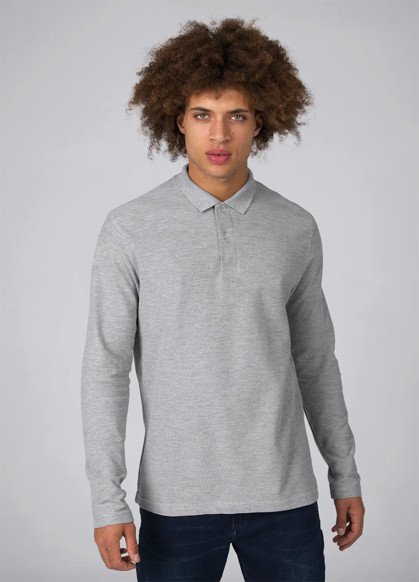 B&C Mens Longsleeve Polo ID.001