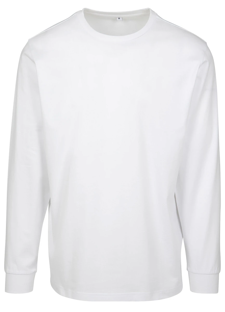 Build Your Brand, Longsleeve BY091, white