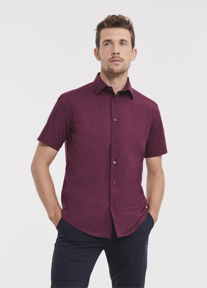 Russell Mens Short Sleeve Fitted Shirt