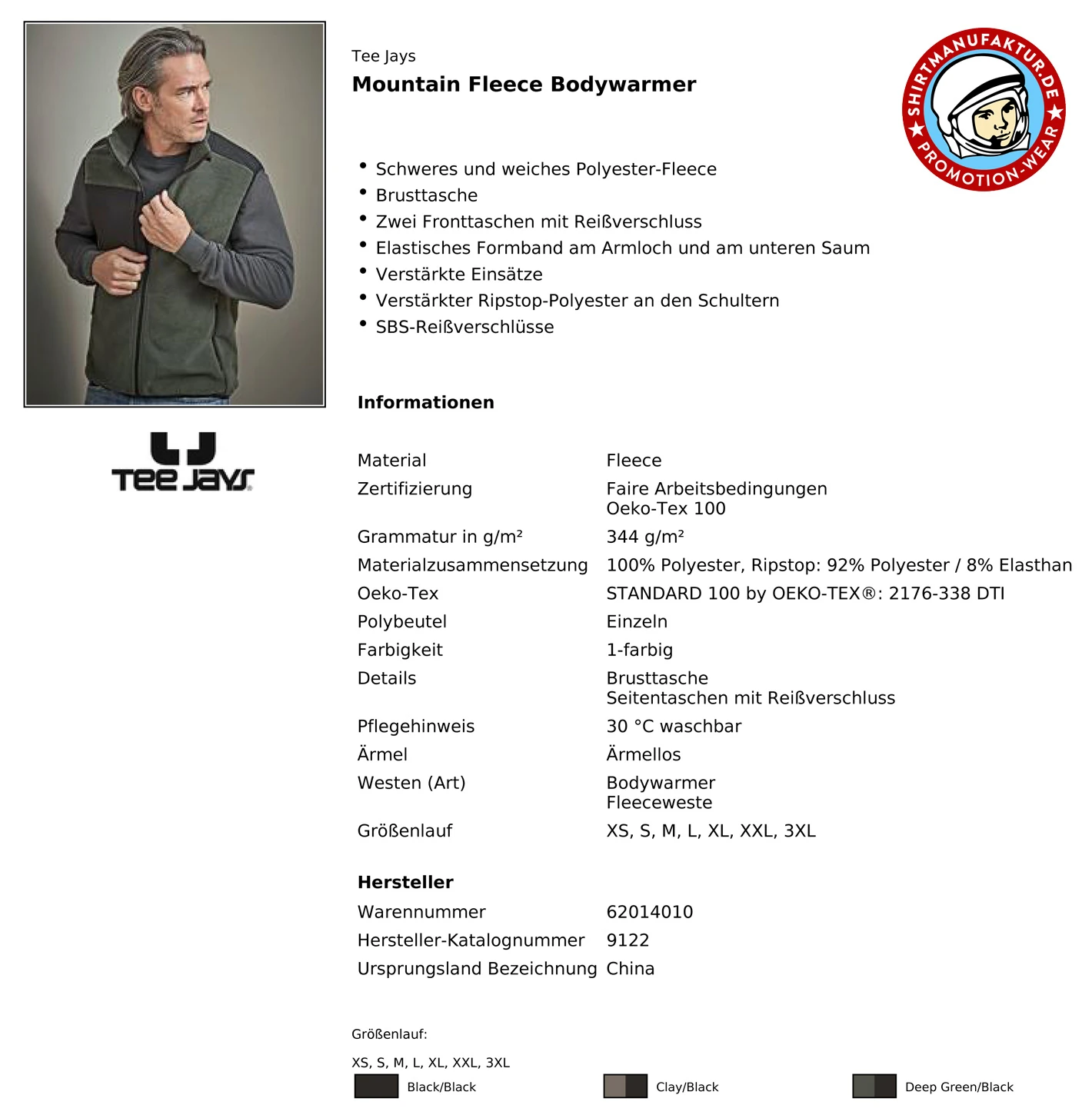 Tee Jays Mountain Fleece Bodywarmer