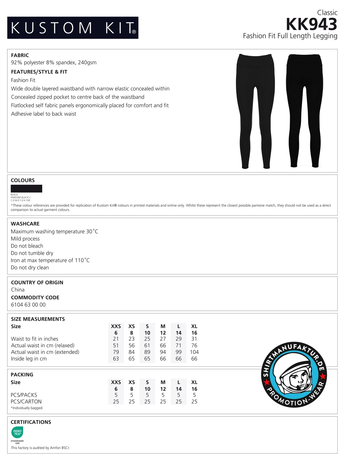 Kustom Kit Full Length Legging