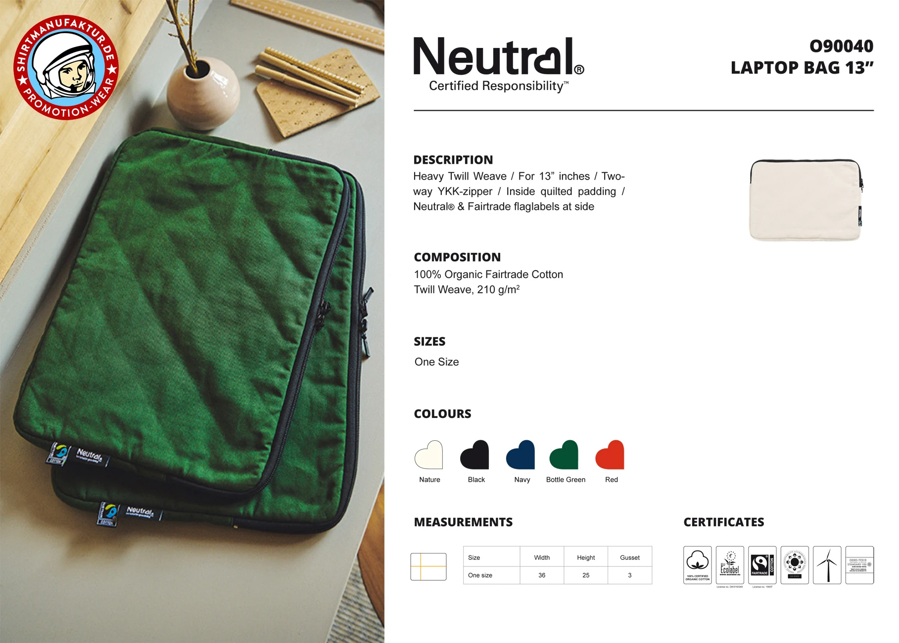 Neutral Laptop Bag 13"